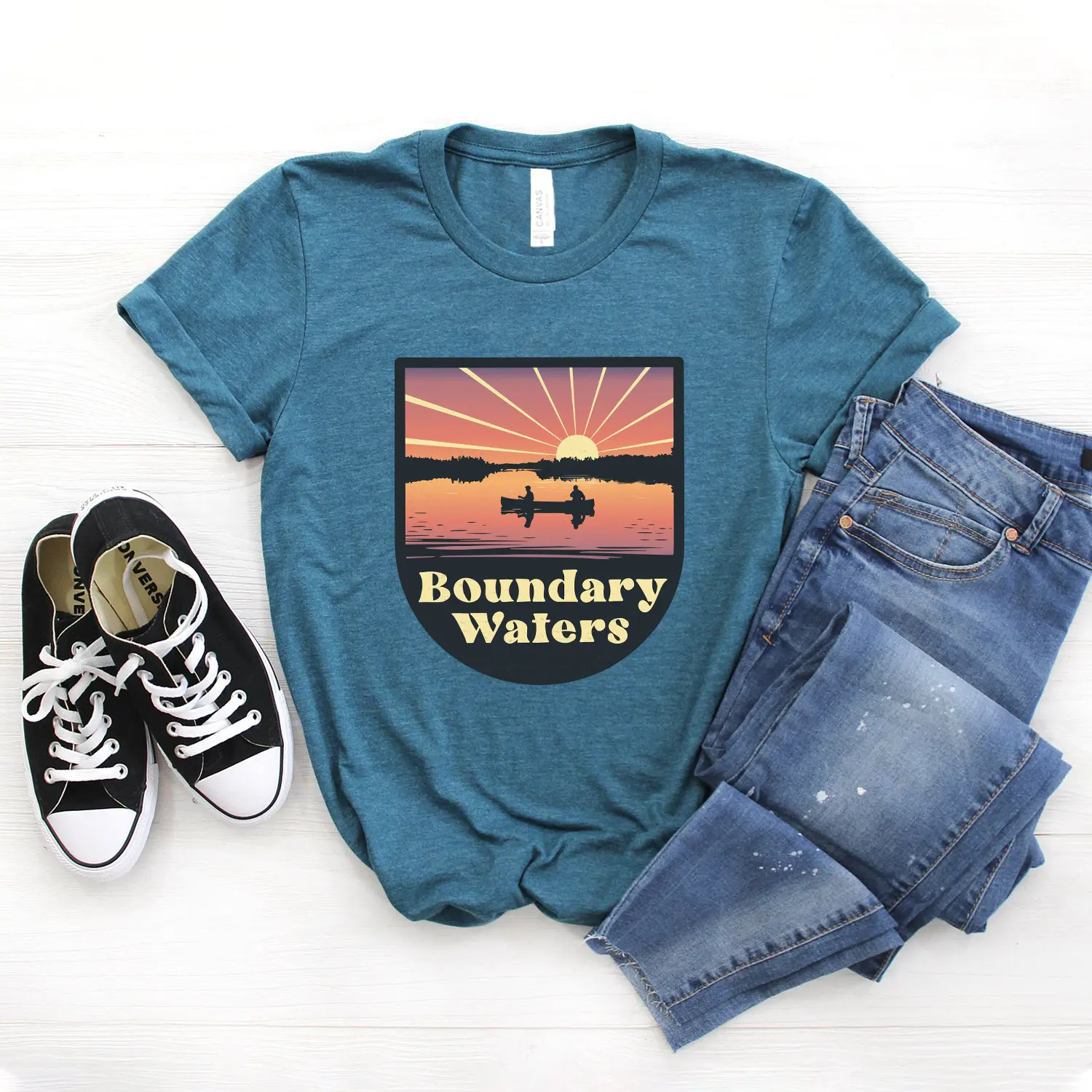 Boundary Waters T Shirt Minnesota Bwca Up North S Uff Da Art Softstyle