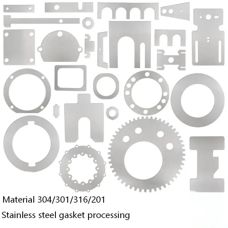 304 Stainless Steel Precision Gaskets, Round/U-Shaped Ultra-Thin Flat Washers, Custom Laser Cutting, Special Gap Sheets