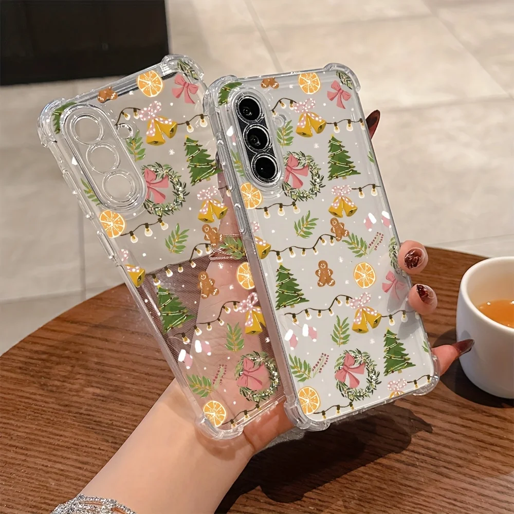 Niedliche und lustige Kawaii-Weihnachts-Handyhülle für Samsung Galaxy S26 S25 S24 S23 S22 S21 S20 Plus Ultra A73 A72 A52 A32 A25 A15 Cover