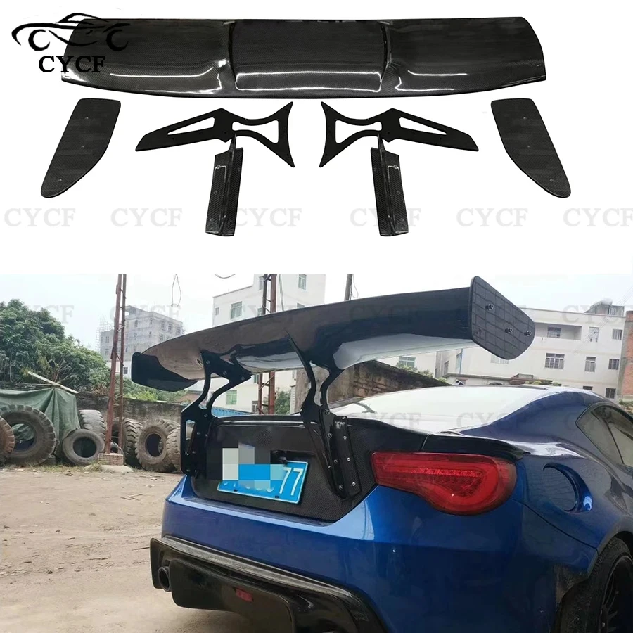 For Toyota GT86 Subaru BRZ Greddy style Carbon Fiber Spoiler Tail fins Auto Car Rear Trunk Spoiler Wing 2012-2019 body kit