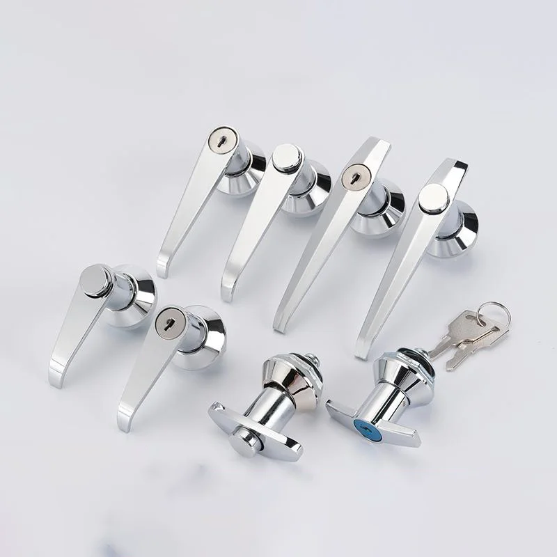 

Low Price Zinc Alloy Cabinet Door Handle Lock Distribution Box Control Rotary Key Button Switch Waterproof Handle Key Locks