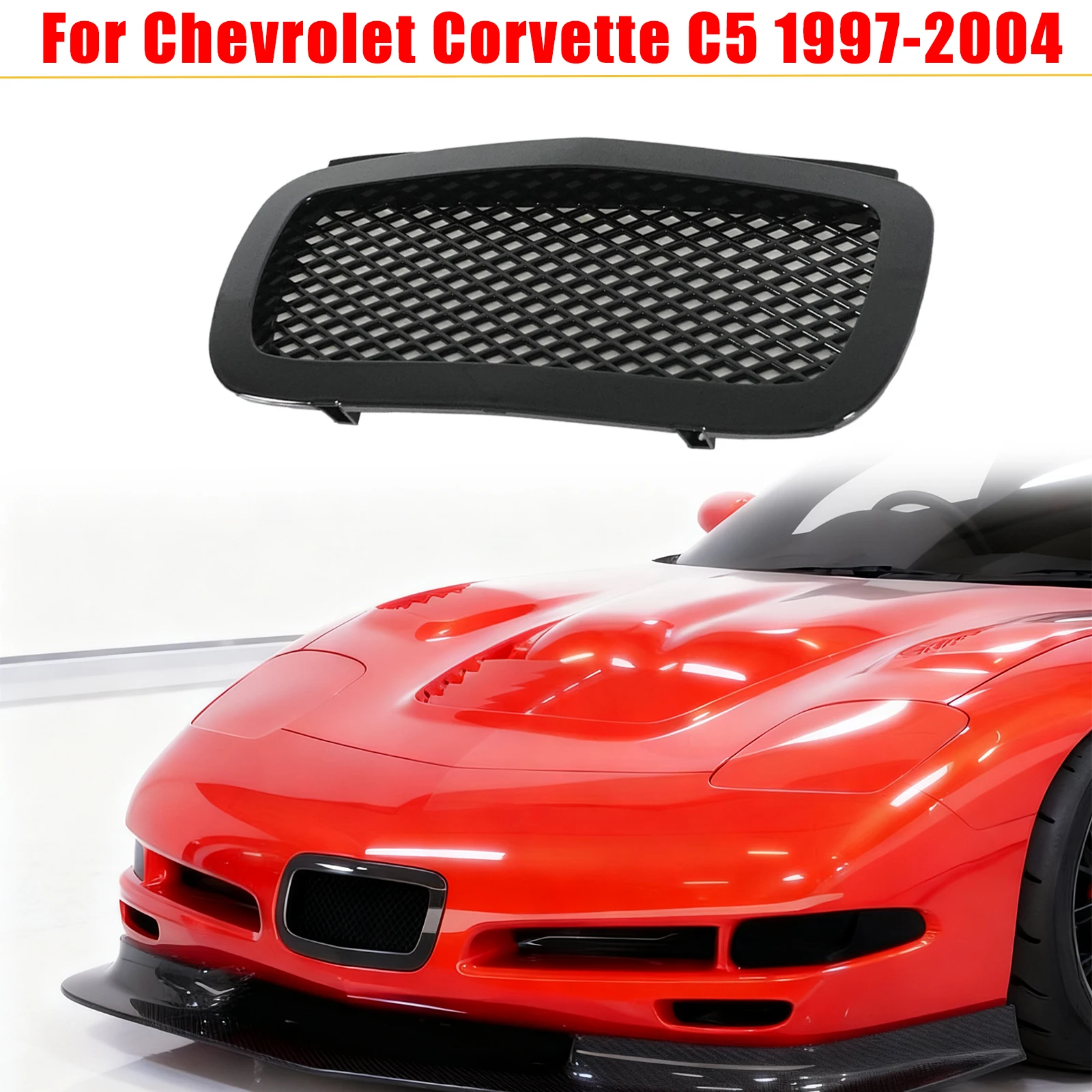 

For Chevrolet Corvette C5 1997-2004 Front Cooling Duct Grille Body Kits Matte Black Glossy Black Carbon Fiber Painted Plastic