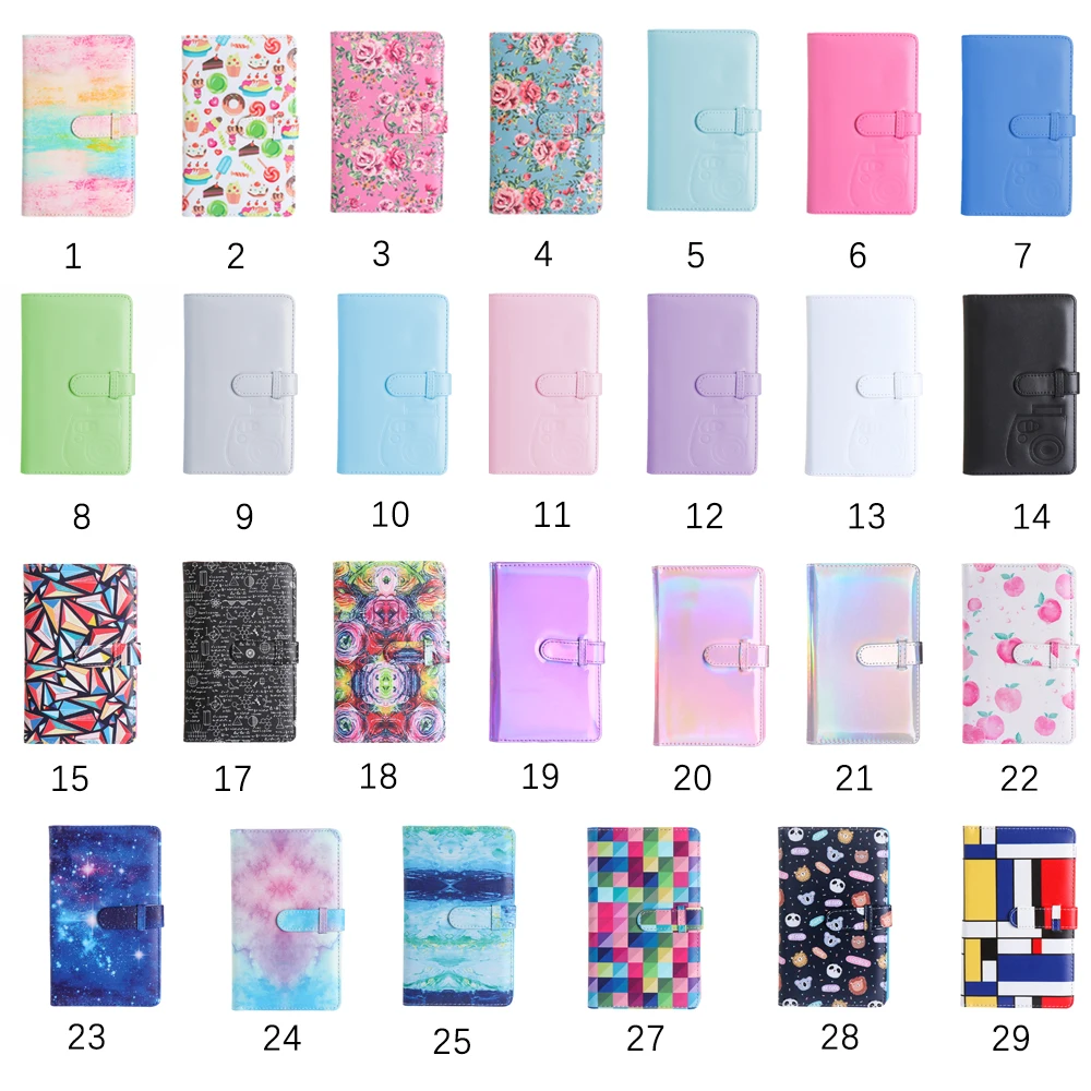 3 Inch 96 Pockets PU Leather Photo Album For Fujifilm Instax Mini 12 11 8 9 7s 25 90 Instant Mini Film Paper Photo Album