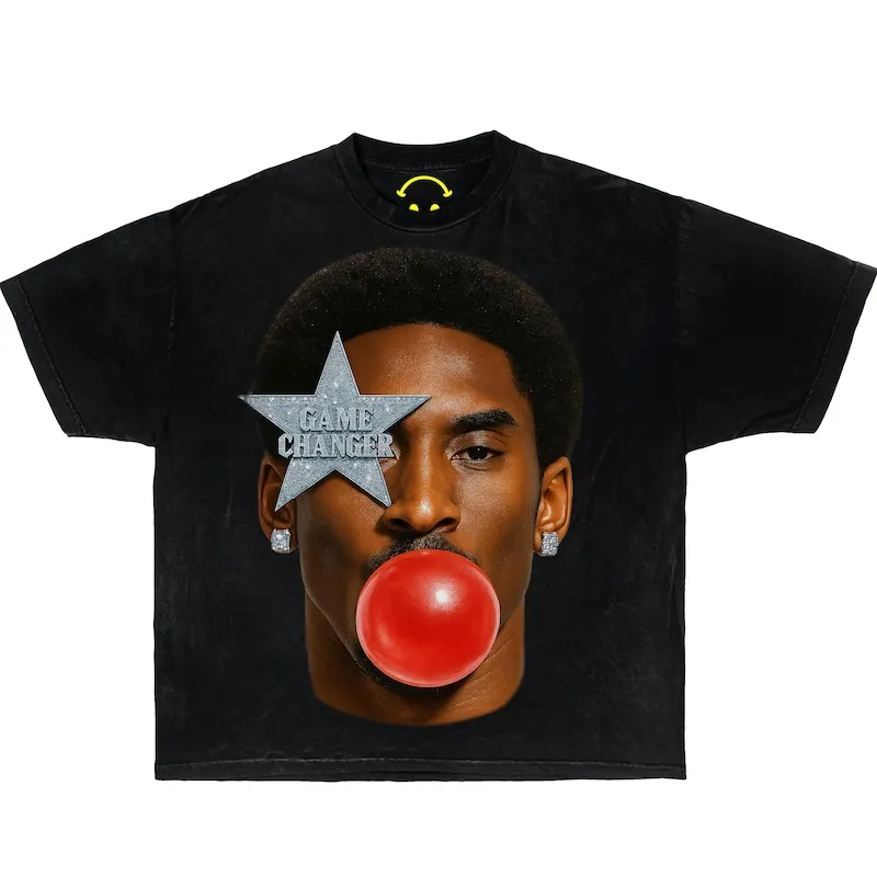 Bryant Bubble Gum Pop Black Boxy Vintage Tee Camisa streetwear Camisas Y2K, camisa opium, camisa y2k, camisa de moda, camisa de baloncesto