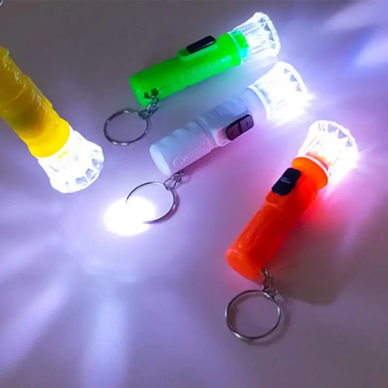 10Pcs Children LED Flashlight Lamp Toy Mini Flashlight Keychain For Kids Birthday Party Favor Pinata Fillers Goodie Bag Gifts