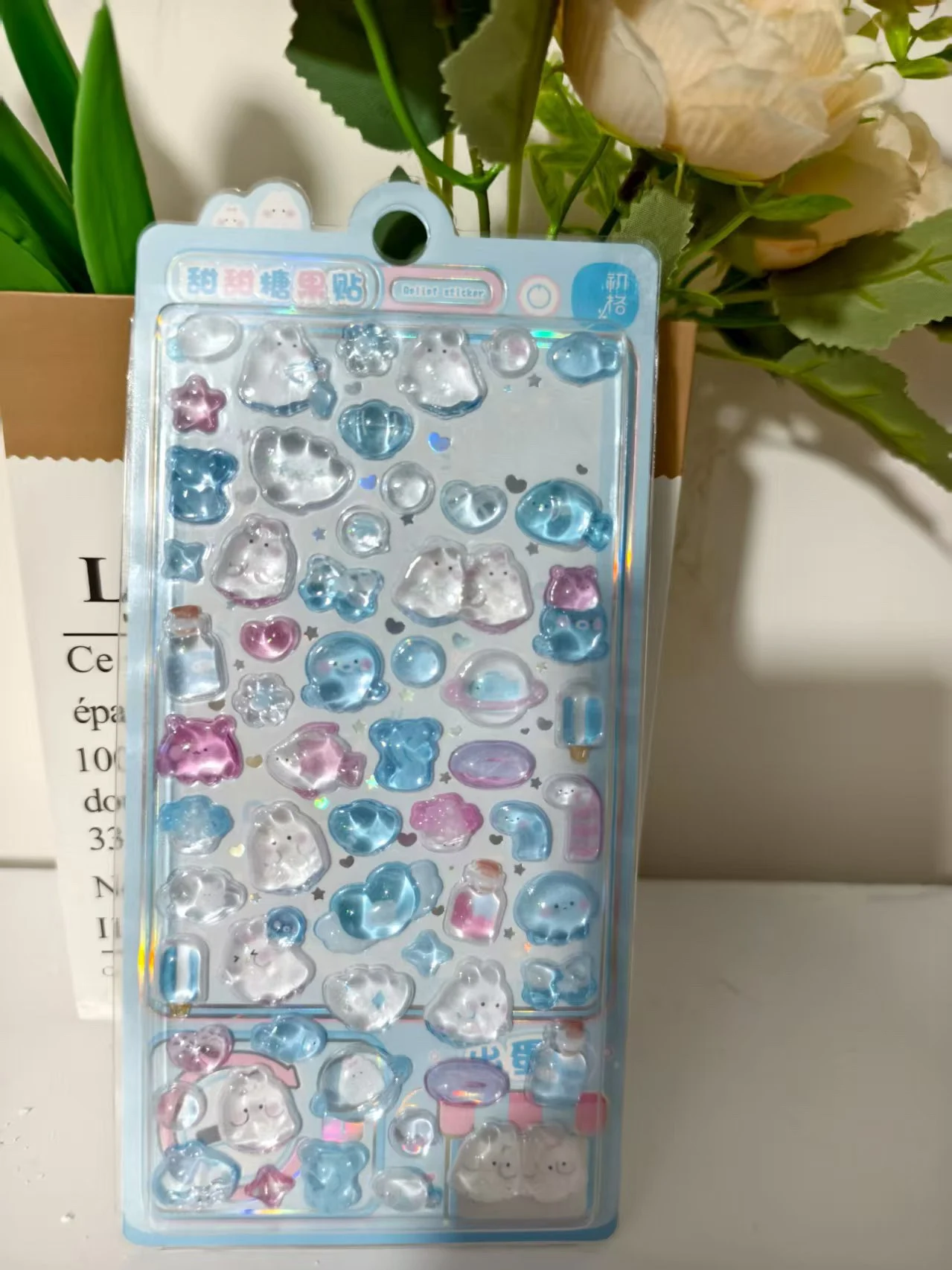 

Японские 3D хрустальные наклейки с милым мультяшным животным, тисненые милые наклейки для девочек, каваи, сделай сам, подарок для детей