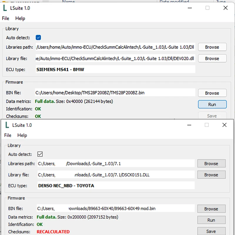 أداة حاسبة LSuite 1.0 Checksum L-suite تصحيح Cheksum لـ Ksuite Kess Ktag لـ KT200 لمبرمج Fox-Flash ECU وما إلى ذلك