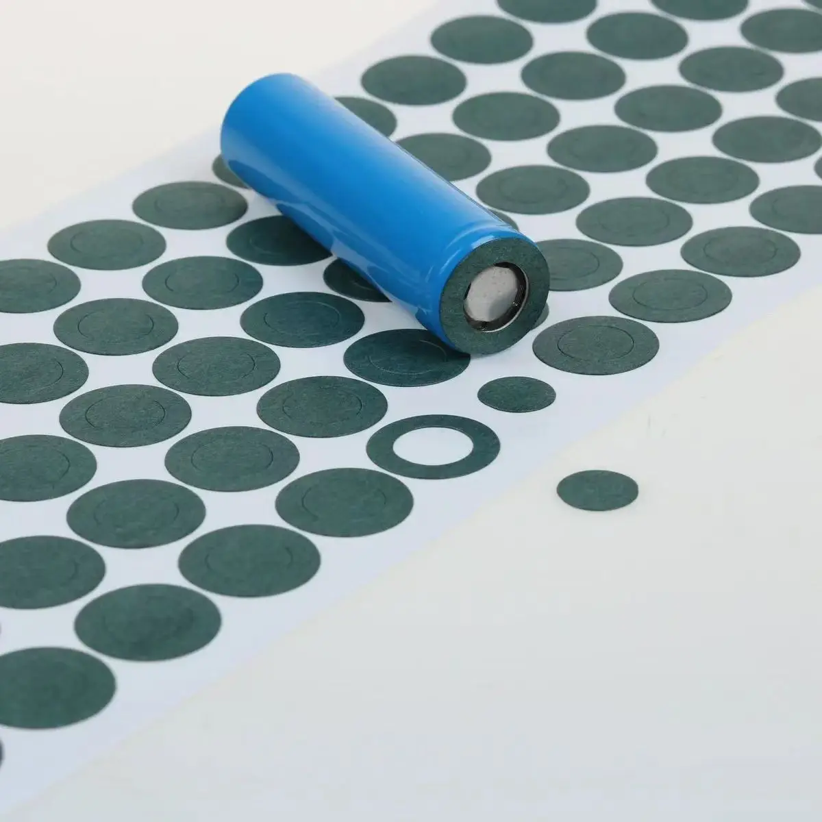 1-8S Adhesive Backed Barley Paper 21700/18650 Lithium Battery Insulation Gasket Meson Positive Electrode Hollow Flat Head Pad