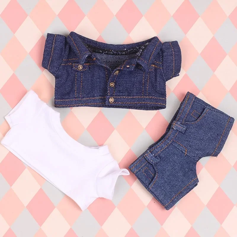 For 15cm 20cm Doll Clothes Outfit Jeans Set Dolls Accessories Changing Dress Play Game Idol Doll Toys in Stock