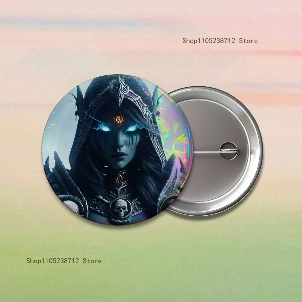 عوالم W-Warcrafts لعبة دبابيس ظهره الملابس والمجوهرات والاكسسوارات الكرتون جولة بروش زر شارة المشجعين جمع الهدايا #3