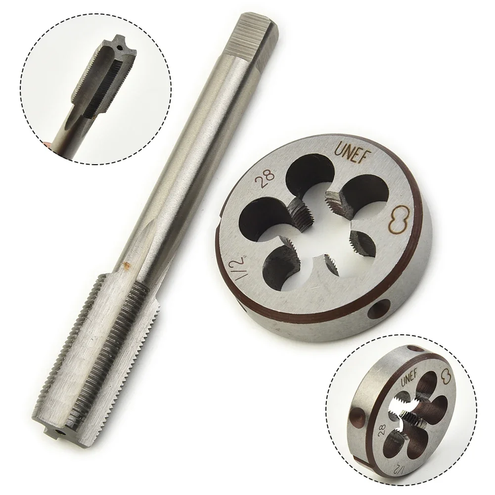 1 Set Of 1/2 Inch 28 Gunsmithing Tap + Die Set (1/2Inchx28) For 9mm,223,5.56,22LR 1/2x28 Tap + 1/2x28 Die Right Hand Thread Die