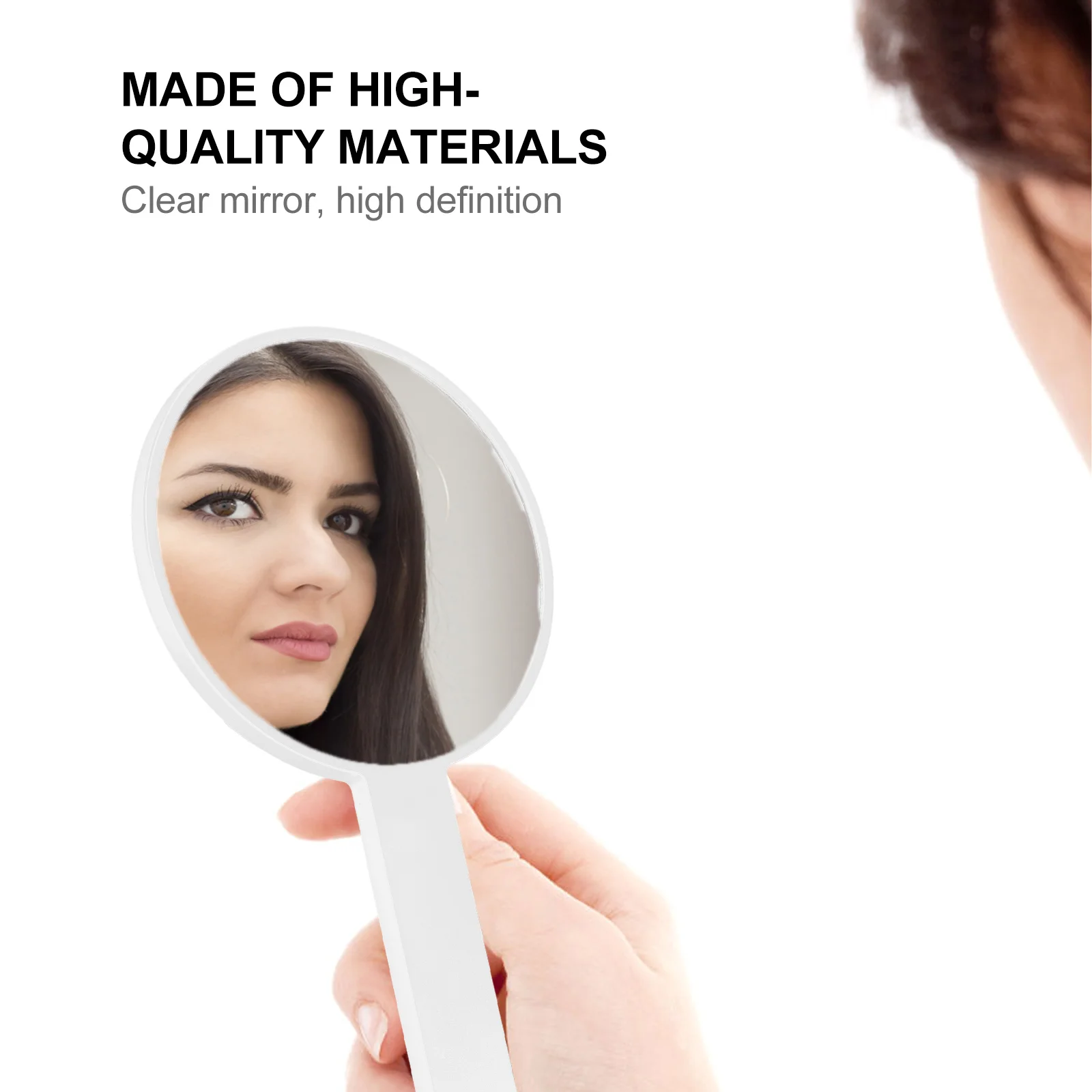 Kompaktowe, okrągłe lusterko ręczne, przenośne lusterko do makijażu, idealne w podróży, do domu, łazienki, dla kobiet, do codziennego użytku, niezbędne w zakresie kosmetyki.