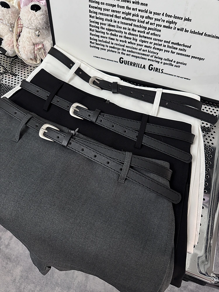 

Весенне-летняя женская юбка А-силуэта с высокой талией, простая, стройнящая, однотонная, короткая, для повседневной носки