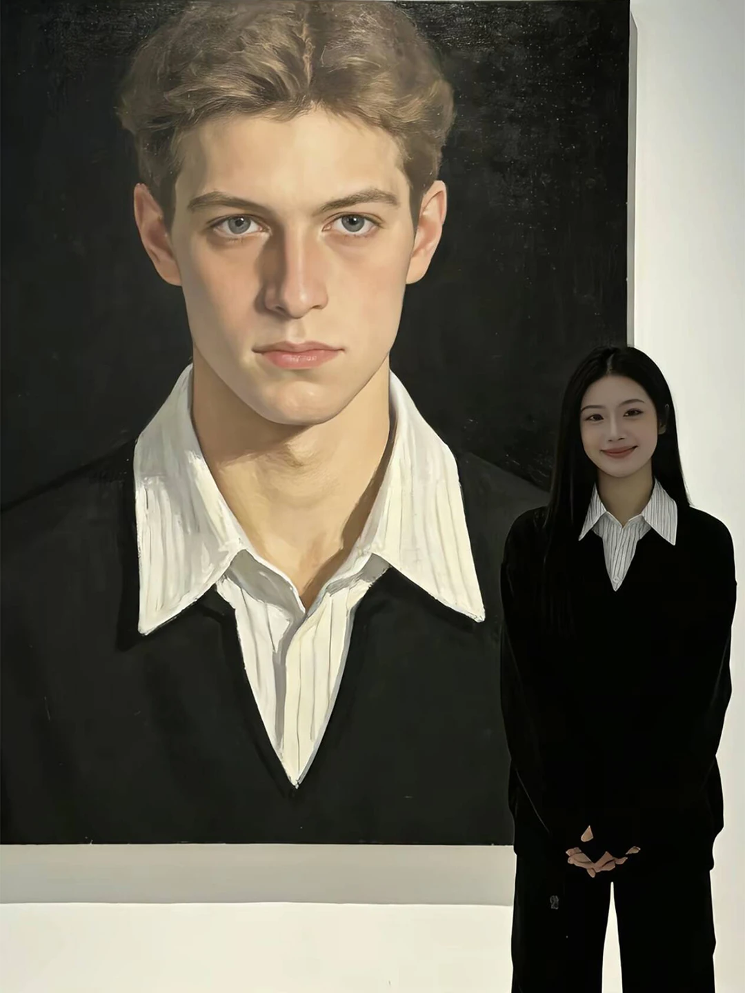 

Men's Long Sve V-Ne Hoodie irt Collar Fake Two-Piece Spring Comfortable Breathable Stripe Pattern Casual Streetwear