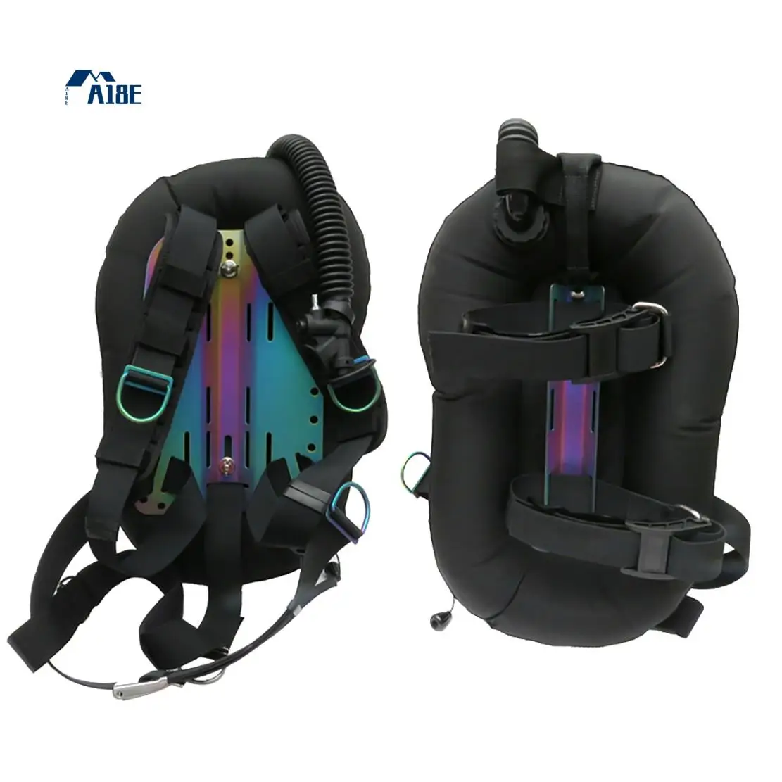 A18E-Scuba Tech Diving Sidemount Backmount BCD Titan 2 Zoll D-Ring mit PVD-Oberflächenbehandlung für BCD-Rückplattenhalter