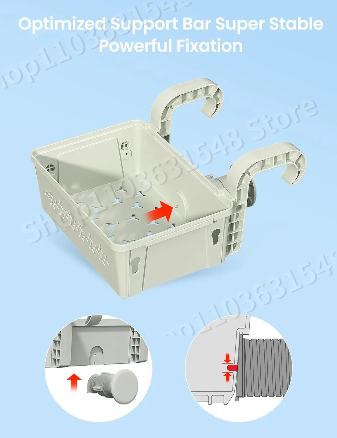 Upgrade Poolside Storage Basket Acessórios de piscina para acima da piscina Cesta de armazenamento com porta-copos, Novo, 2 conjuntos