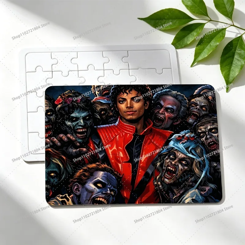Musician Michael Jackson 30pcs Jigsaw Puzzle for Men Women Anime Cartoon Printed Picture Puzzle Parent Child Interactive Puzzle