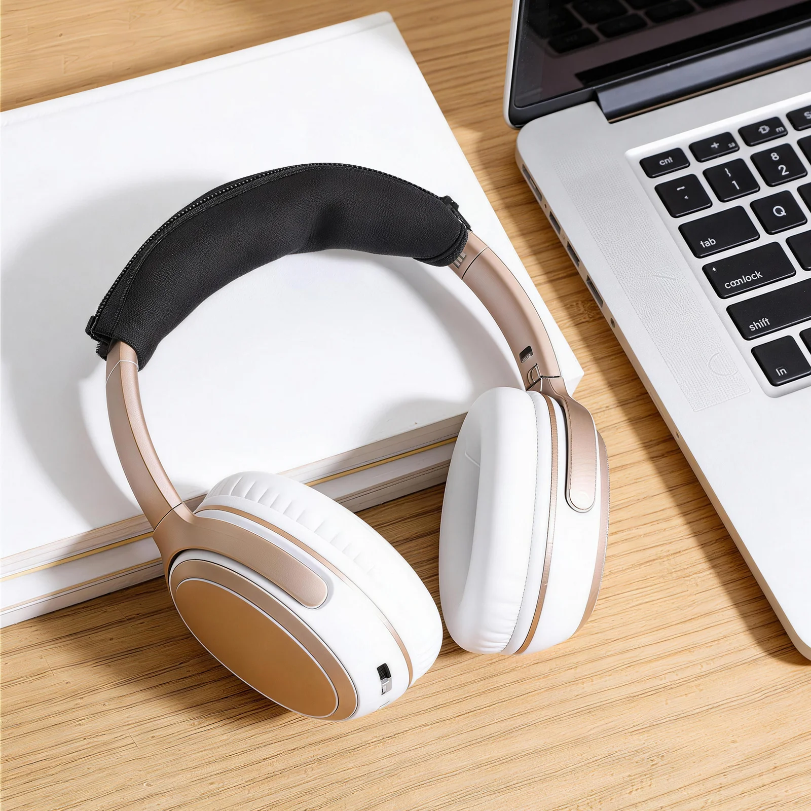 Headphone Headband Cover Suitable for Qc25 Neoprene Zipper Protector Pad Extend Lifespan of Old Headband Convenient Fit