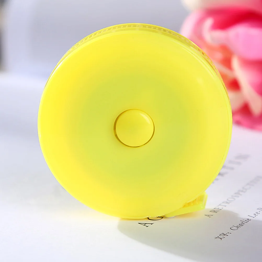 

3 Pcs Compact Push Button Measuring Tape Inch Centimeter Body Measurement Retractable Sewing Craft Accessories Red Blue Yellow