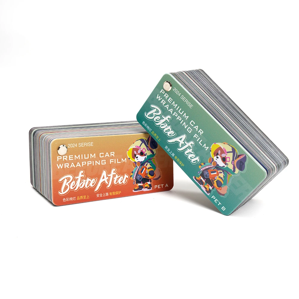 Beforeafter FILM Sample Book for PET Wrapping FilM Pvc Paint Protection Film Self Healing TPU Color PPF