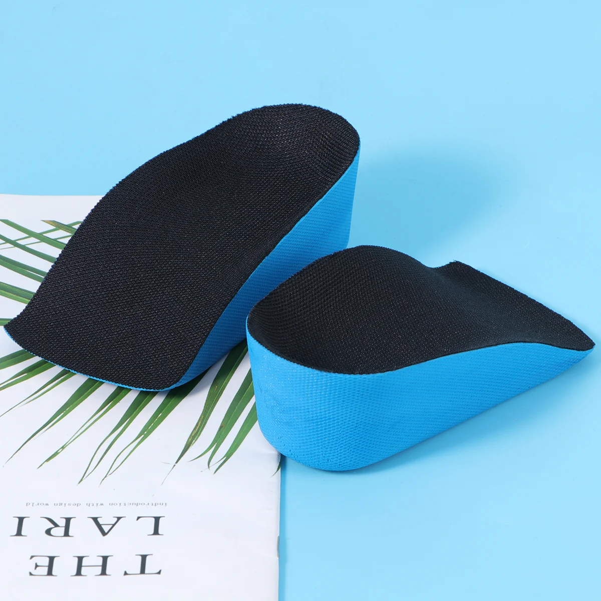 

1 Pair Height Increase Insoles PU Cloth Half Shoe Pads Comfort Shoe Lift Prevent Slip Taller Pad Size 4Cm Foot Care Tool