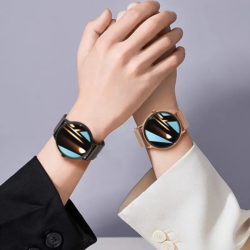 Coppia di un paio di orologi intelligenti adatti per chiamate di telefoni cellulari Regali di compleanno Braccialetti sportivi da donna