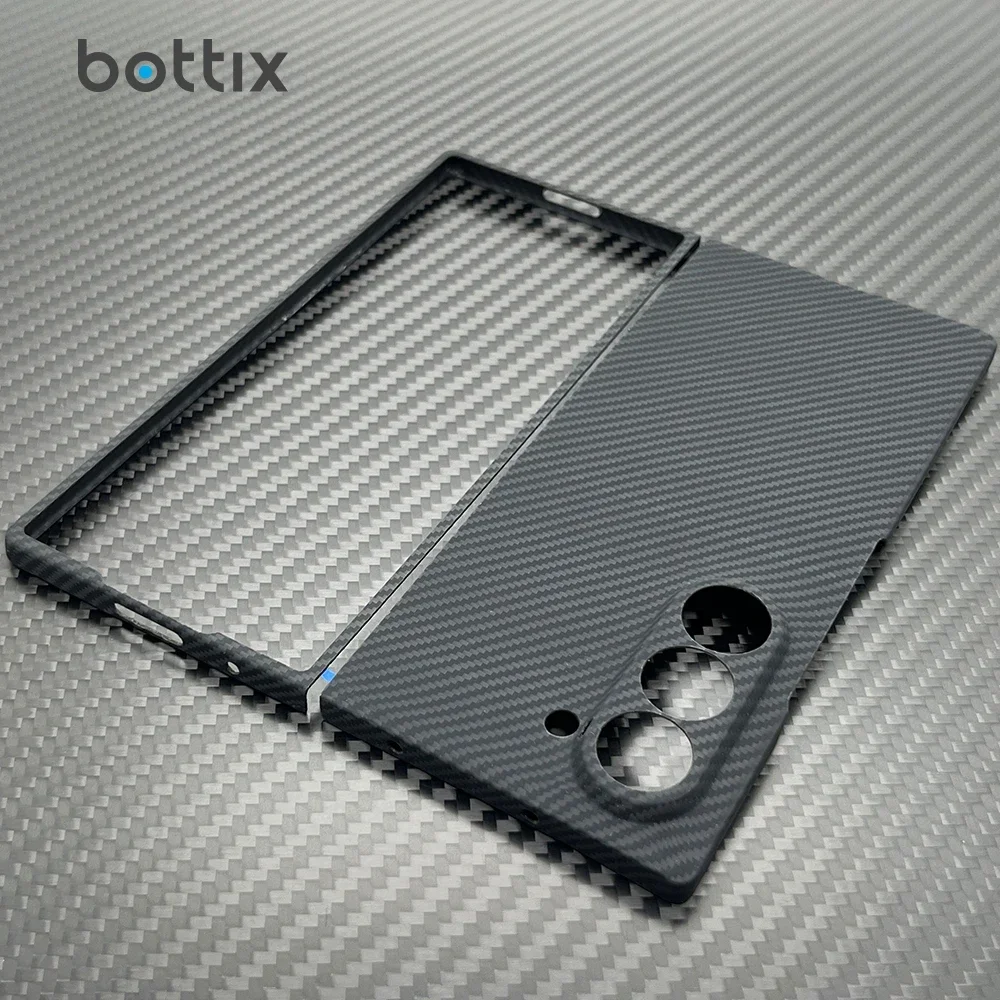 

Luxury Carbon Fiber Case For Samsung Galaxy Z Fold6 Cover Light Weight Fold5 Anti-Fingerprint Aramid Back Shell Skin with Lens