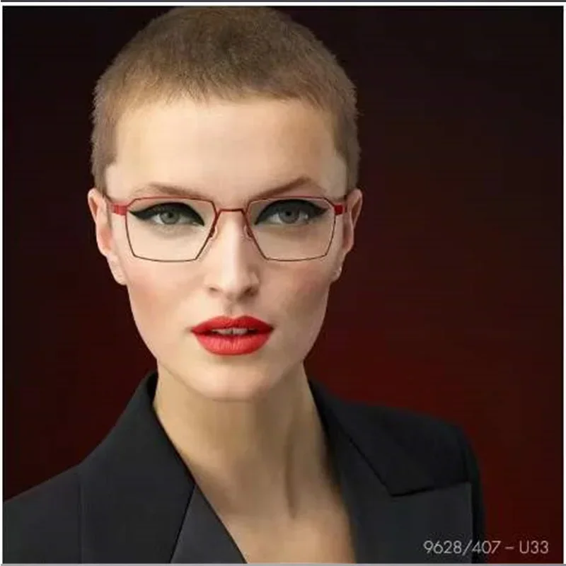 جديد الدنمارك العلامة التجارية التيتانيوم وصفة طبية خفيفة الوزن نظارات الرجال لا المسمار القراءة مربع النظارات 9628 نظارات Gafas الإطار