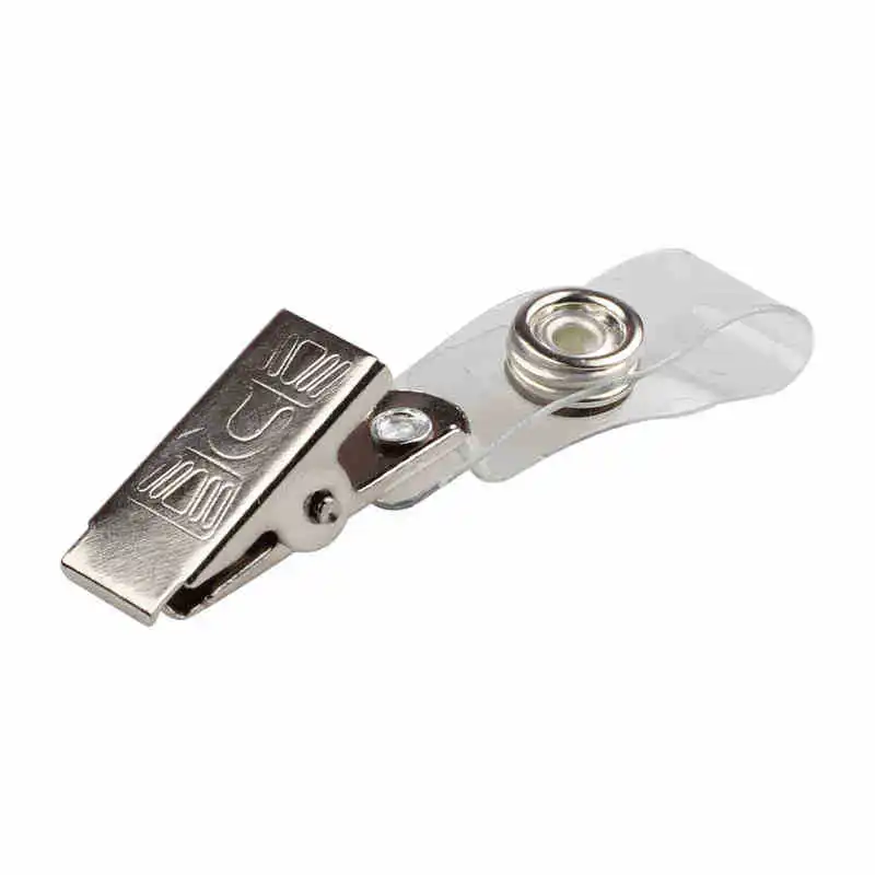 2pcs Employee ID Card Holder Clip Work Badge Clip Iron Clip Document Clip Chest Card Clip for Trade Show Factory Tag