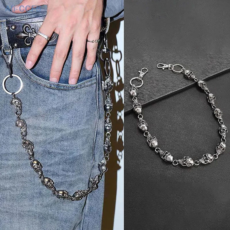 Vintage Gothic Punk Heavy เอว Chain ผู้ชายโครงกระดูก/โบฮีเมียรอบเอวชายเข็มขัดผู้หญิงอุปกรณ์เสริมแฟชั่น