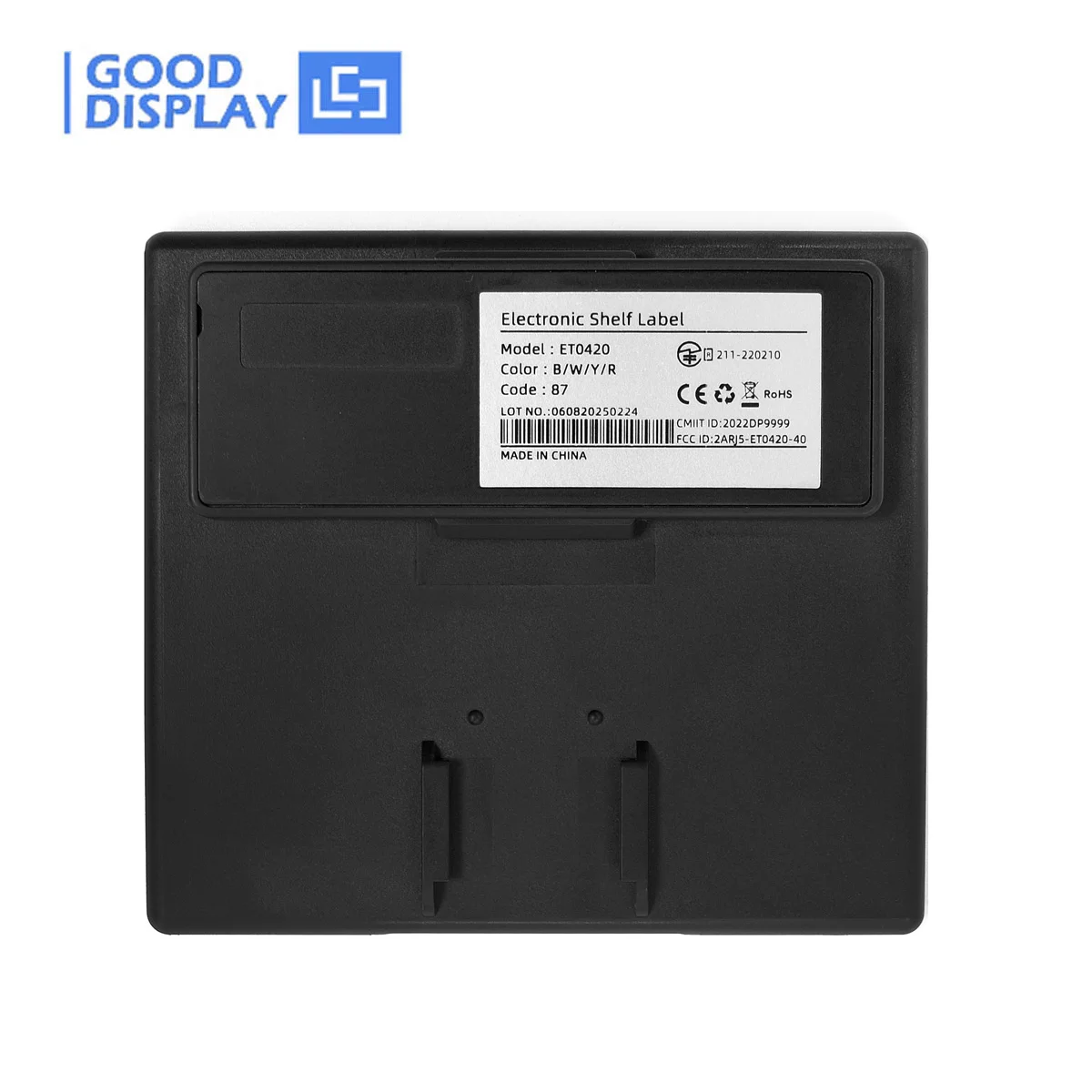 علامة GooDisplay 4.2 بوصة ESL E Ink - أتمتة البيع بالتجزئة الذكية |   عرض الورق الإلكتروني الموفر للطاقة |   حل الملصقات بالجملة، ET0420