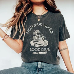 Vintage Retro Professor Orions Book Club Zodiac Academy Merch Shirt Gift for Book Lover Casual Y2K Top Daily Trendy Streetwear