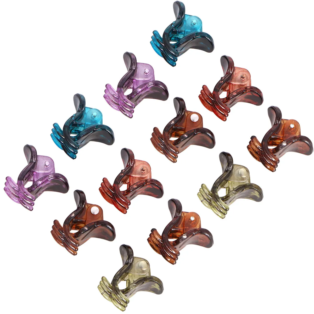 

72 шт. пластиковые заколки для волос для женщин, разноцветные, маленькие, прочные, долговечные, для женщин и подростков, цвет под черепаху