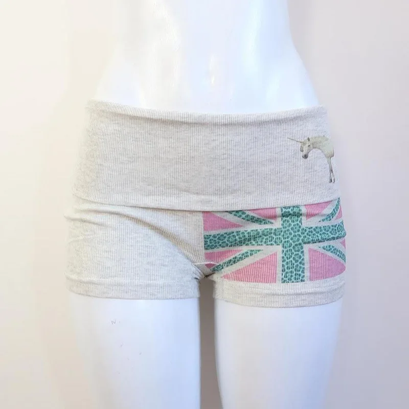 Women Fold‑Over Waistband Shorts Low‑Rise Slim Fit Casual Summer Short Pants Streetwear Bottoms
