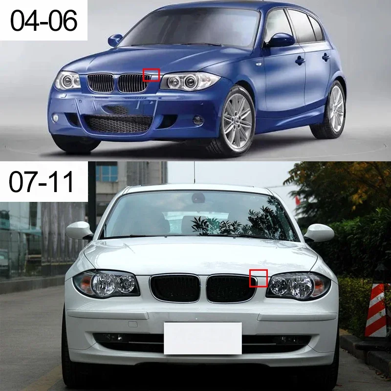 자동차 스타일링 듀얼 슬랫 프론트 키드니 그릴, 레이싱 그릴 교체, BMW E81 E87 E82 E88 120i 128i 130i 1 시리즈 2004-2011