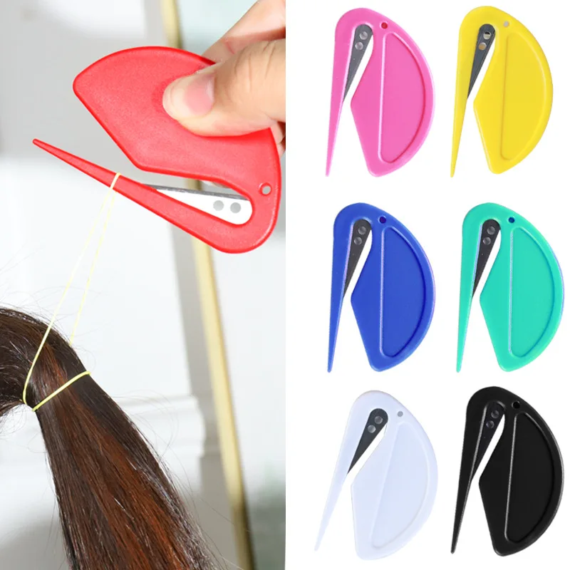 5Pcs Mini Hair Rubber Band Cutting Knife Multifunctional Paper Knife Do Not Hurt Hands Hairdressing Tool Packing Knife