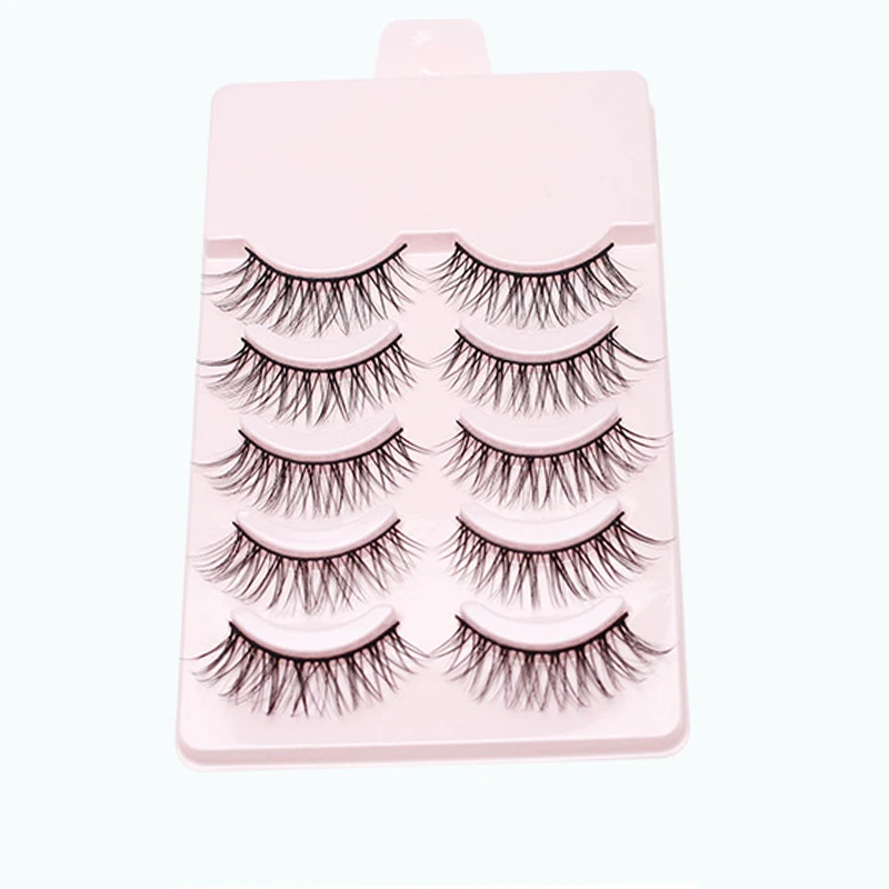 10Tray/Bages 3D High Quality Chemical fiber naturally curlty-free Cotton terrier reusable charming Full strip eyelashes