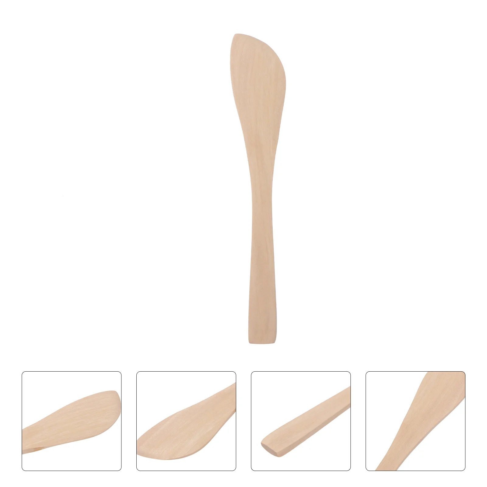 20 Pcs Mask Spoon Dumpling Filling Buttercream Frosting Wooden Bamboo Mini Spoons