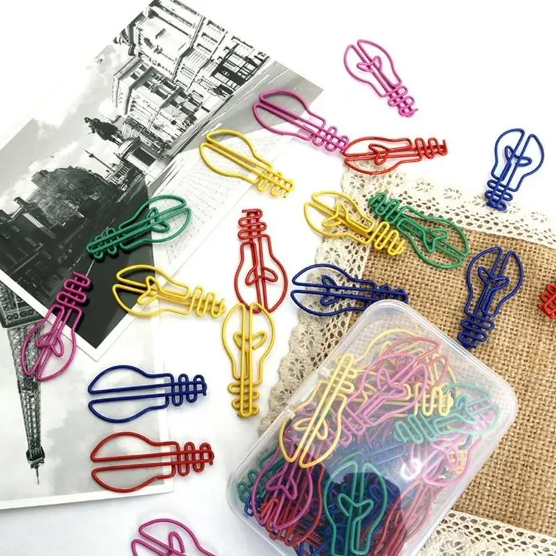 H37b 30pcs مصباح المصباح لمبة شكل مقاطع ورقة 42 مم مقاطع ملفات صغيرة مرجعية معدنية مقطع