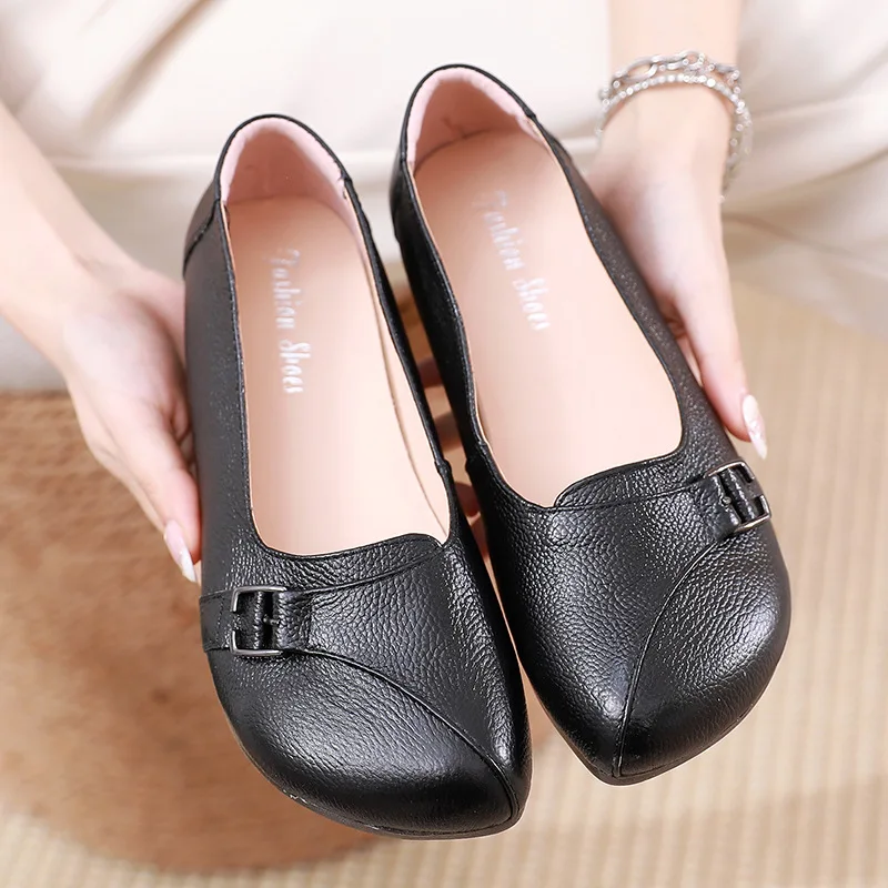 

Spring Autumn Women Loafers Flats Ballet Shoes Casual Flat Shoes Femme Breathable Slip on Work Shoes Ladies Shoes Large Size