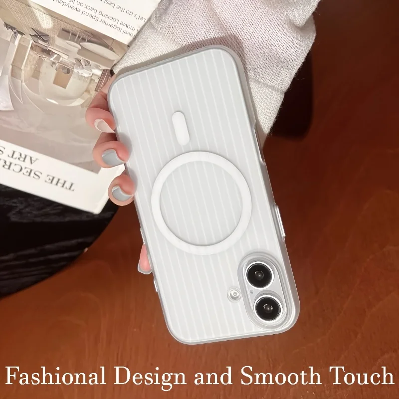 PC Magnetic Suction King، مناسب لحافظة الهاتف المحمول iPhone 17promax Design، خطوط ناعمة، نمط مريح