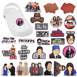 1-25Pcs PVC Social Worker The Office Man Shoe Charms How You Doing Friend Buckle Accessories Fit Backpack