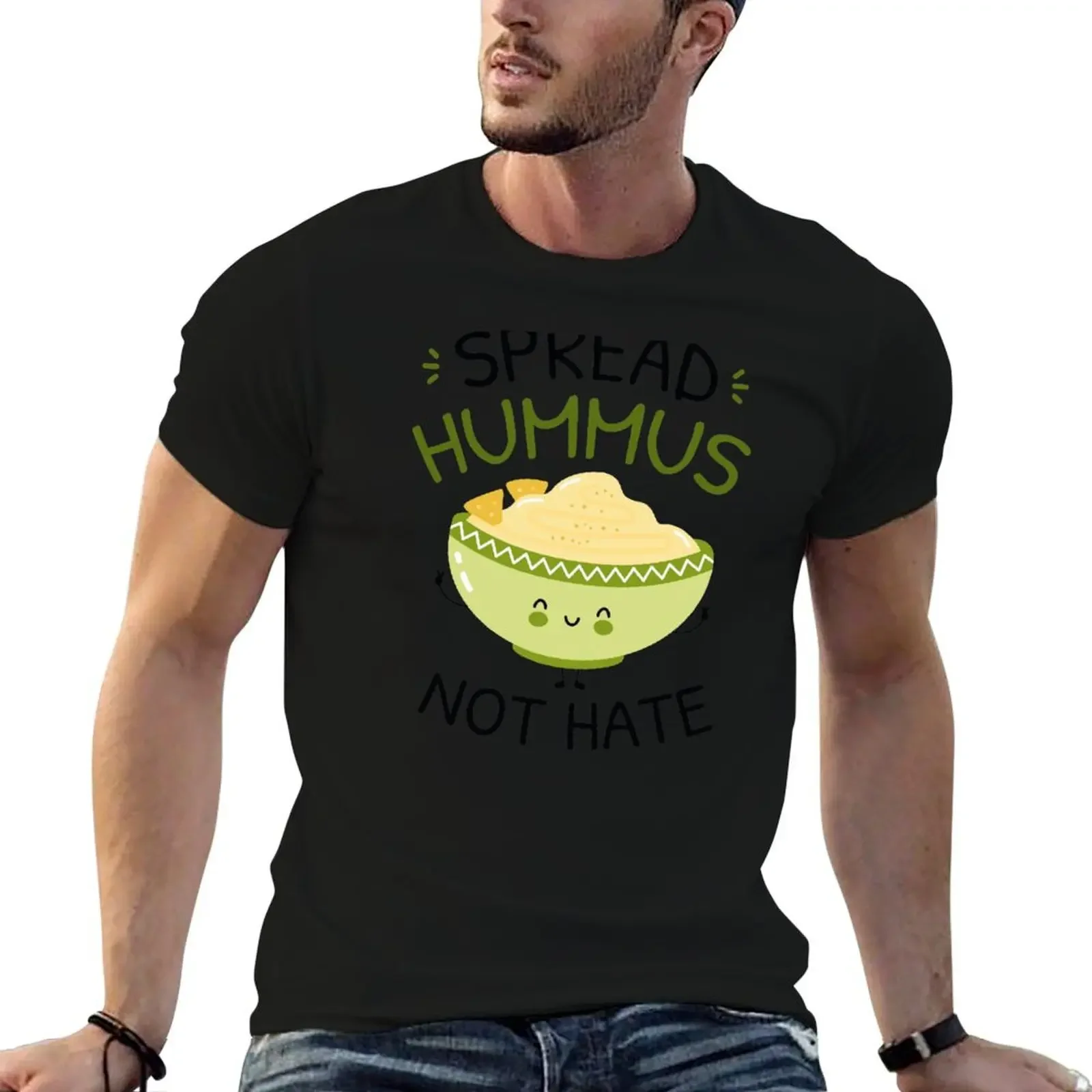 Spread Hummus Not Hate T-Shirt quick drying customs design your own cute clothes T-shirt men