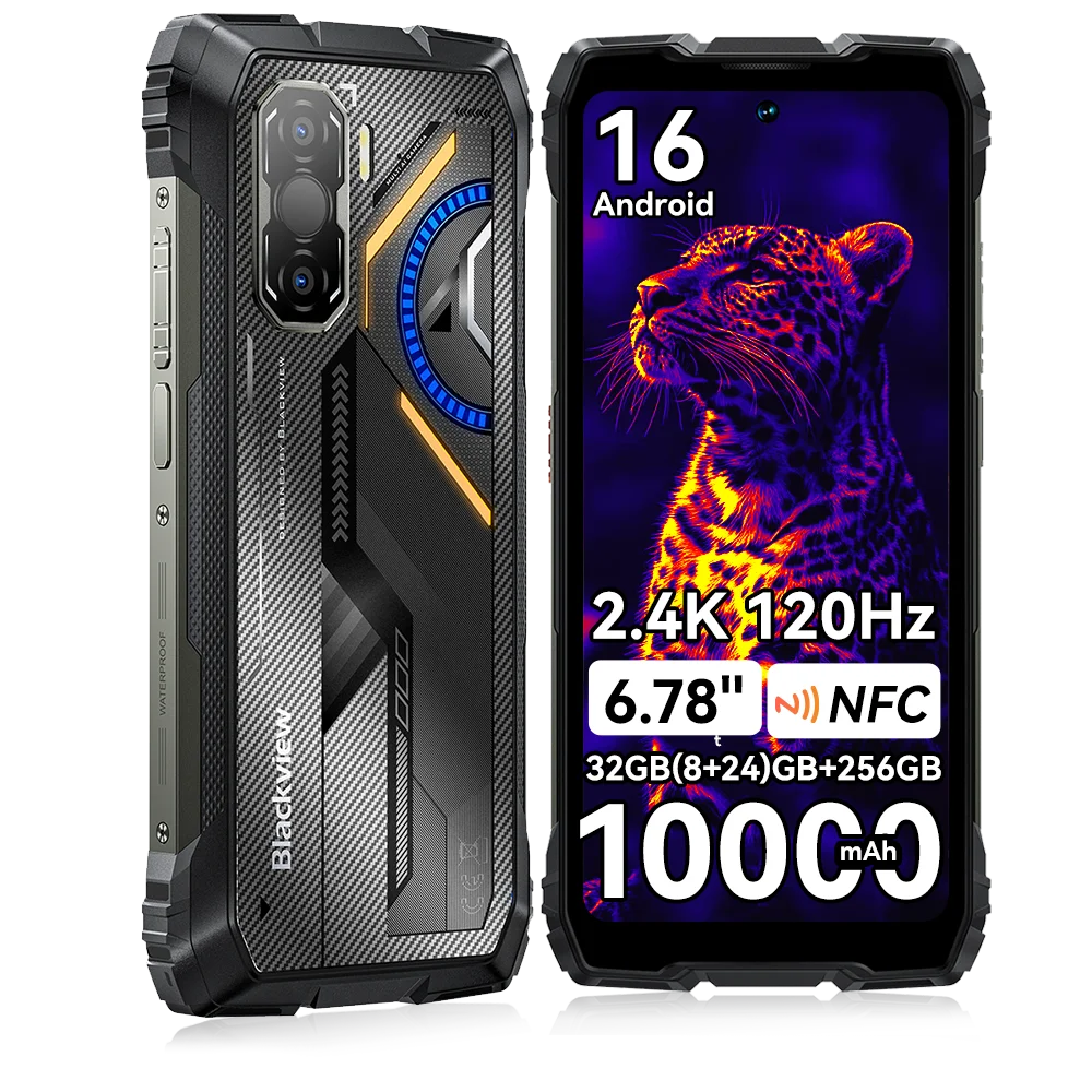 Blackview ROCK 3 Robustes Smartphone 6,78'' 32GB(8+24)GB+256GB Android 16 10000mAh NFC 2.4K 120Hz MediaTek G100 108MP