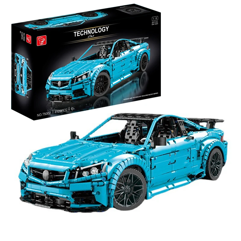 

4129 шт. 1:8 MOC, технический спортивный автомобиль с дистанционным управлением, строительные блоки, кирпичи, сборка моделей, игрушки для мальчиков, подарочный набор на день рождения