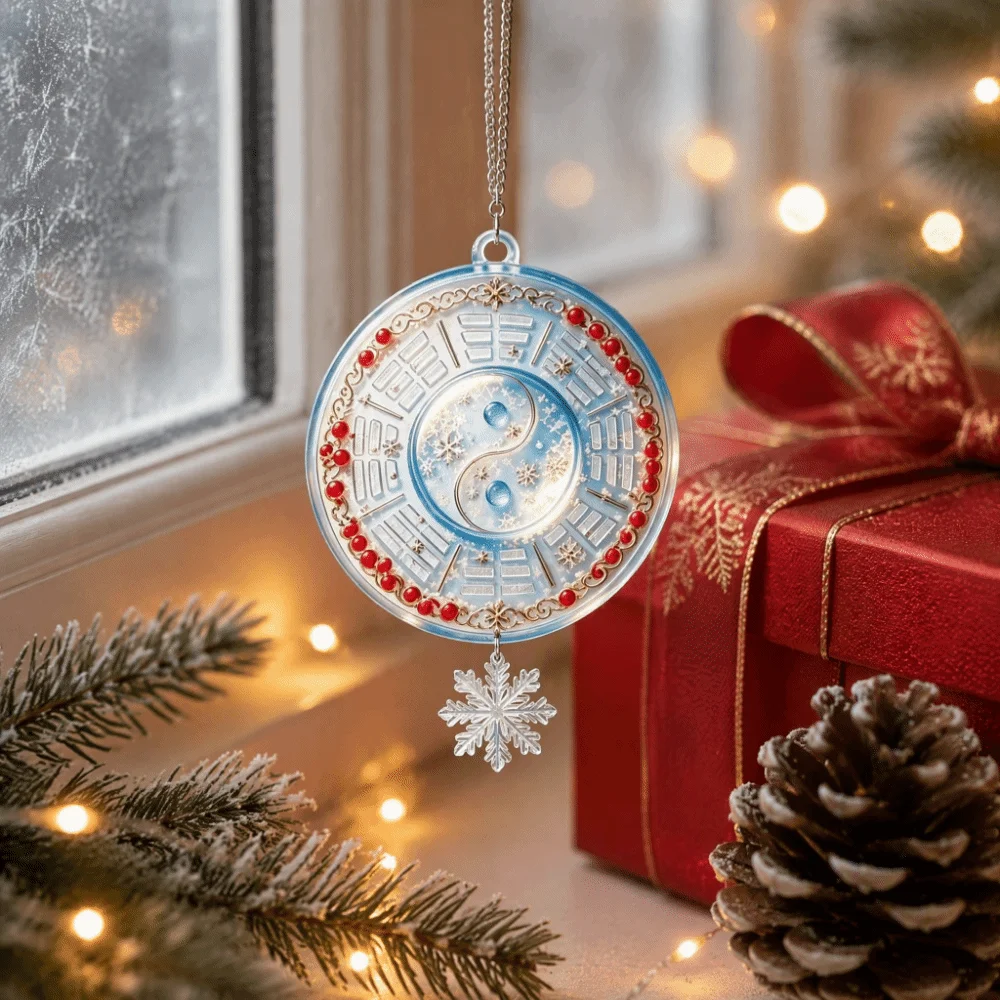 Lightweight Christmas Hanging Ornaments Acrylic Exquisite Appearance Xmas Tree Decorations Smooth Edges Shiny