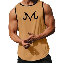 Summer Fashion Gym Vest For Men Sports Fitness Bodybuilding Sleeveless Tank Top Anime ZT Quick-drying Mesh Running Tank Top