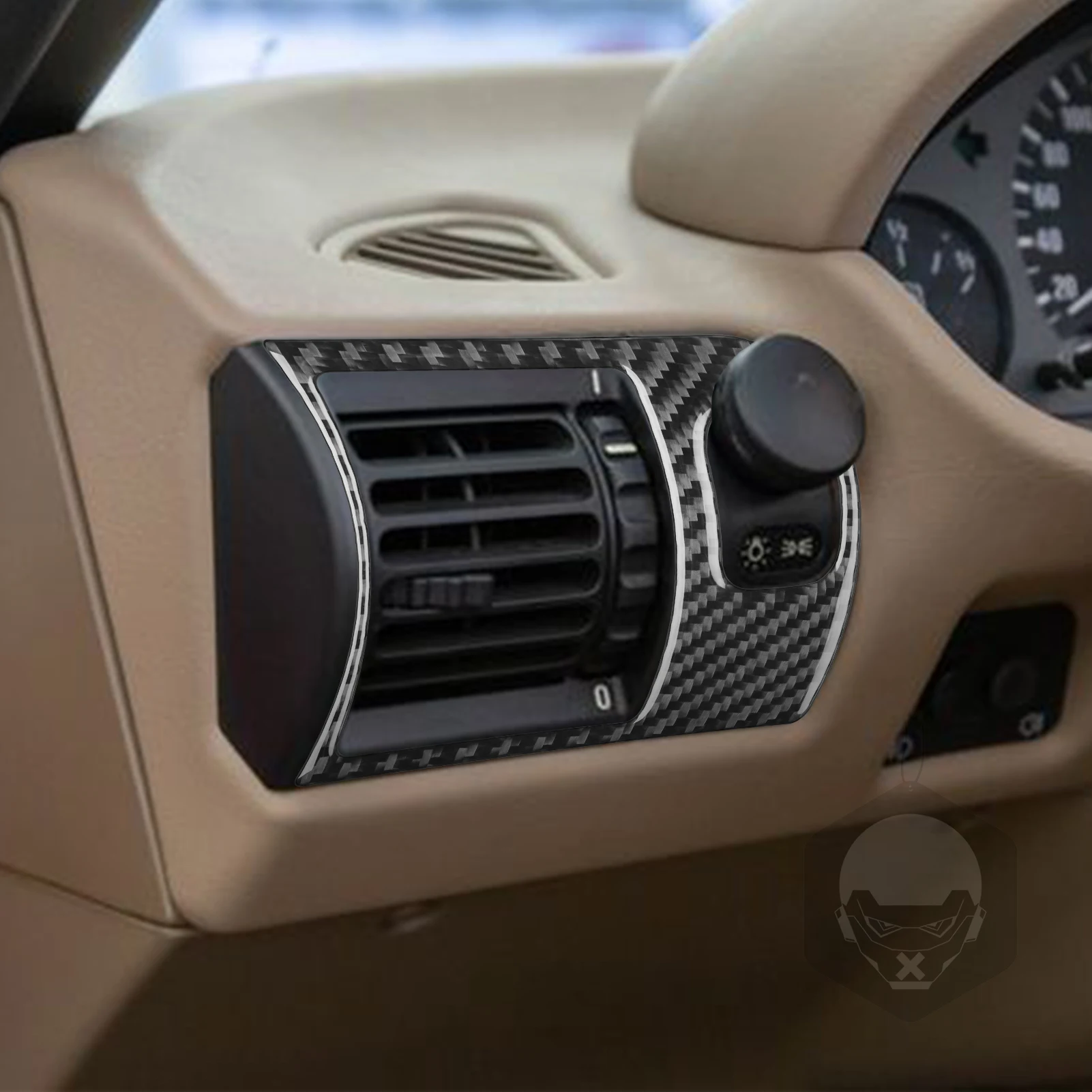 ألياف الكربون الحقيقية اكسسوارات السيارات سائق لوحة القيادة تنفيس الهواء غطاء لوحة ملصق لينة لسيارات BMW Z3 E36 1998 1999 2000 2001 2002