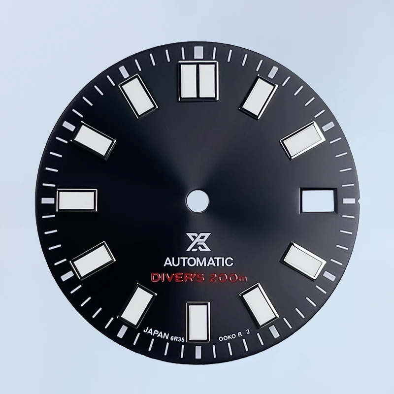 28.5mm NH35 Dial No Logo Sunray 62MAS Prospex Green Luminous Seik Mod Suitable NH35 Modified Replacement Watch Dial
