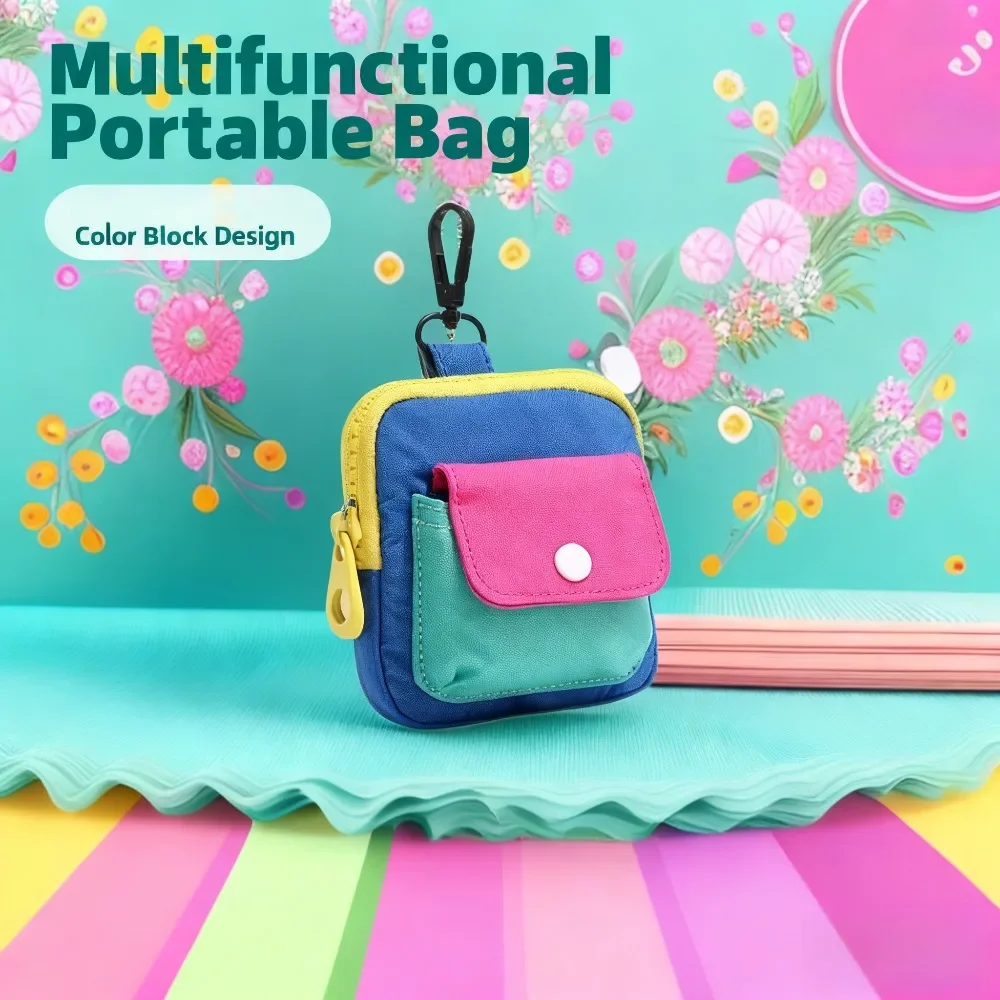 

Милый мини-кошелек для монет, портативный чехол на молнии, маленький кошелек, сумка для хранения наушников, многофункциональная сумка в мультяшном стиле для карт, монет